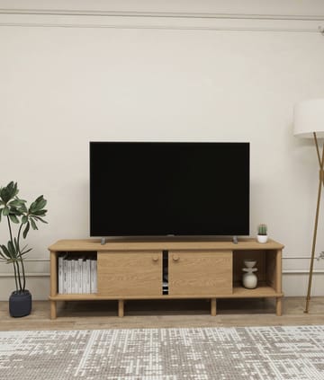 Sunira TV-bord 160 cm med Opbevaring i Eg - Brun - Møbler - TV borde & mediemøbler - TV-borde