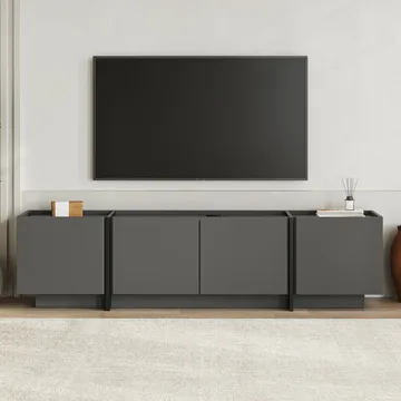 Sylvenn TV-bænk 180 cm - Antracit/Sort - Møbler - TV borde & mediemøbler - TV-borde