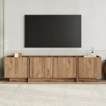 Sylvenn TV-bænk 180 cm - Atlantic Pine/Anthracite - Møbler - TV borde & mediemøbler - TV-borde