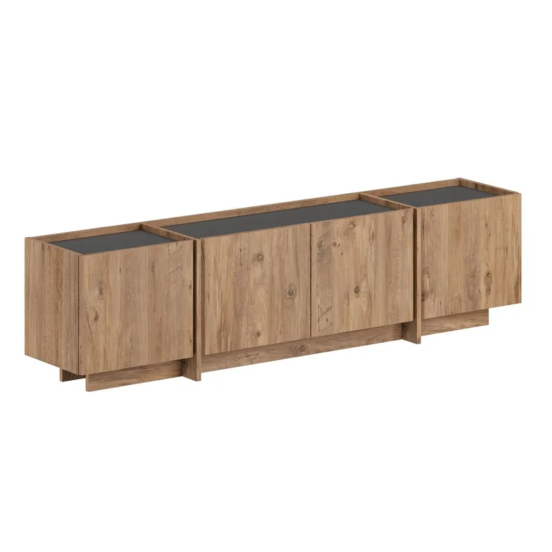 Sylvenn TV-bænk 180 cm, Atlantic Pine og Anthracite