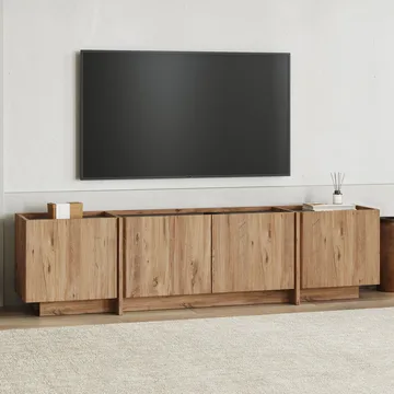Sylvenn TV-bænk 180 cm - Atlantic Pine/Anthracite - Møbler - TV borde & mediemøbler - TV-borde