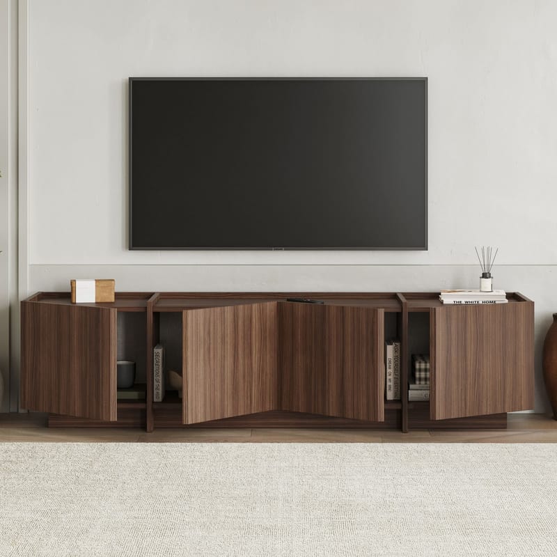 Sylvenn TV-bænk 180 cm - Milano Walnut - Møbler - TV borde & mediemøbler - Mediestativ & vægbeslag