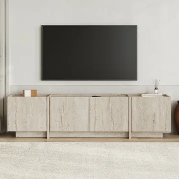 Sylvenn TV-bænk 180 cm - Travertin - Møbler - TV borde & mediemøbler - TV-borde