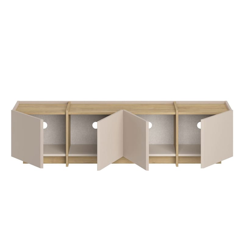 Sylvenn Tv-bord 180 cm med Opbevaring i Eg - Sandbeige - Møbler - TV borde & mediemøbler - TV-borde