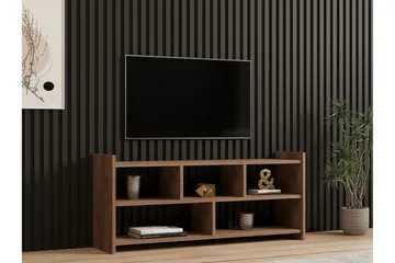 Taharoa Gulvstående Tv-bord 120 cm med Opbevaring i Mørkt Træ - Brun - Møbler - TV borde & mediemøbler - TV-borde