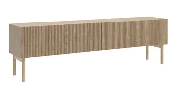 Takayo Gulvstående Tv-bord 175 cm med Opbevaring i Eg - Beige - Møbler - TV borde & mediemøbler - TV-borde