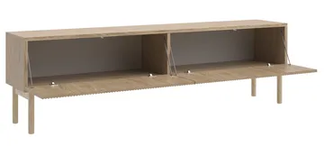 Takayo Gulvstående Tv-bord 175 cm med Opbevaring i Eg - Beige - Møbler - TV borde & mediemøbler - TV-borde