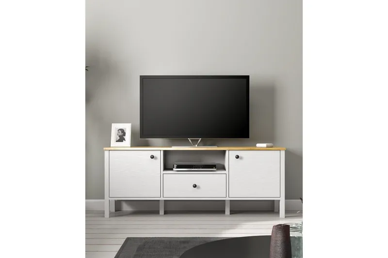 Talan TV-bænk 150 cm - Natur/Hvid - Møbler - TV borde & mediemøbler - TV-borde