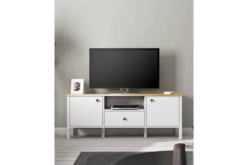 Talan TV-bænk 150 cm - Natur/Hvid - Møbler - TV borde & mediemøbler - TV-borde