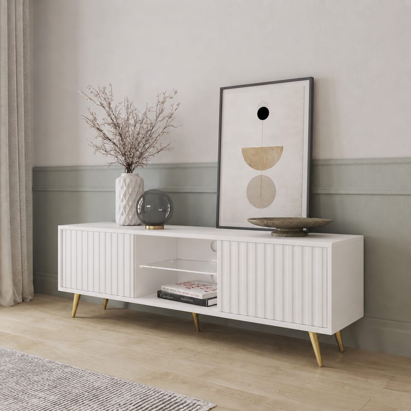Tapas TV-bænk 135 cm - Hvid - Møbler - TV borde & mediemøbler - TV-borde