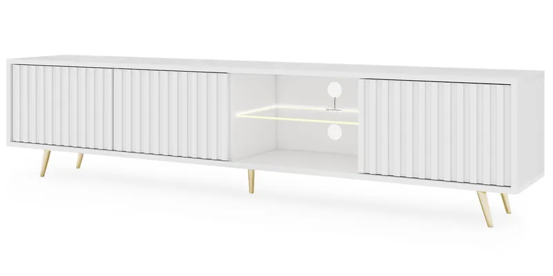 Tapas TV-bænk 135 cm, Hvid