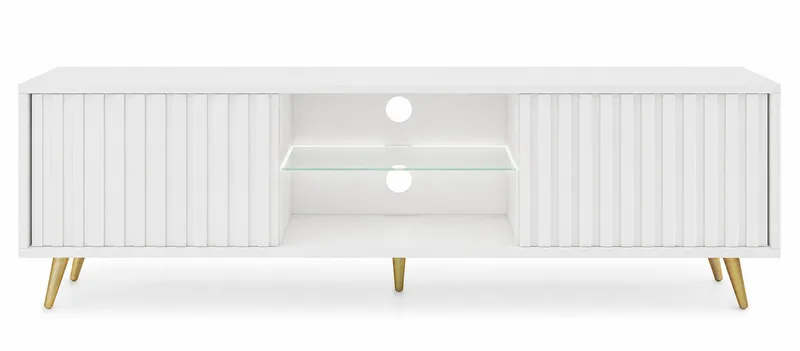 Tapas TV-bænk 135 cm, Hvid