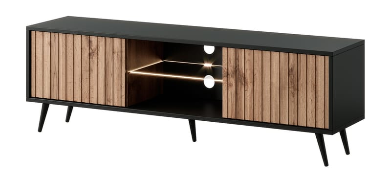 Tapas TV-bænk 135 cm - Sort - Møbler - TV borde & mediemøbler - TV-borde