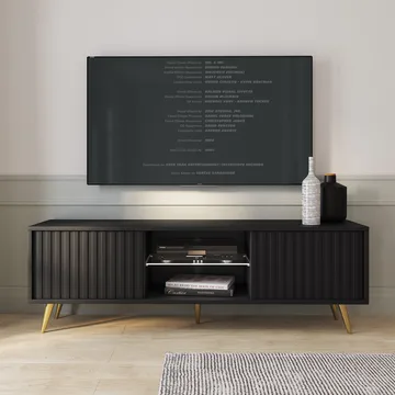Tapas TV-bænk 135 cm - Sort - Møbler - TV borde & mediemøbler - TV-borde
