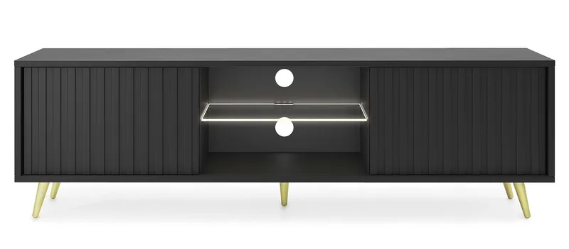Tapas TV-bænk 135 cm, Sort