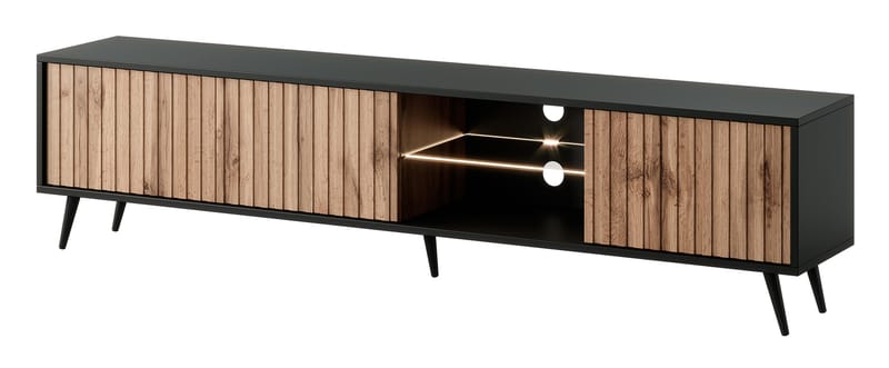 Tapas TV-bænk 175 cm - Sort - Møbler - TV borde & mediemøbler - TV-borde