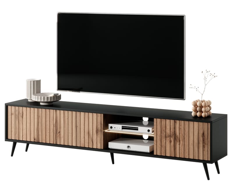 Tapas TV-bænk 175 cm - Sort - Møbler - TV borde & mediemøbler - TV-borde