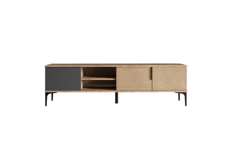 Tarz TV-skab 180 cm - Mellemfarvet træ/Antracit - Møbler - TV borde & mediemøbler - TV-borde
