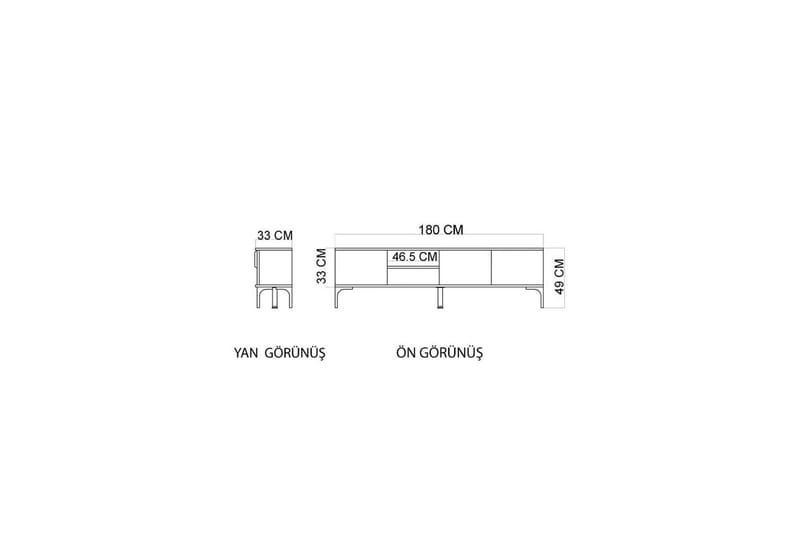Tarz TV-skab 180 cm - Mellemfarvet træ/Hvid - Møbler - TV borde & mediemøbler - TV-borde