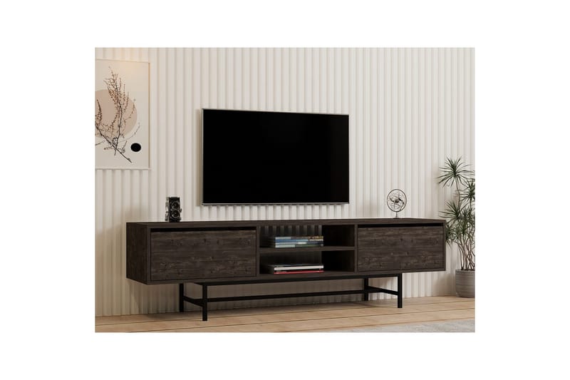 Tauber Tv-bænk 180 cm - Antracit - Møbler - TV borde & mediemøbler - TV-borde