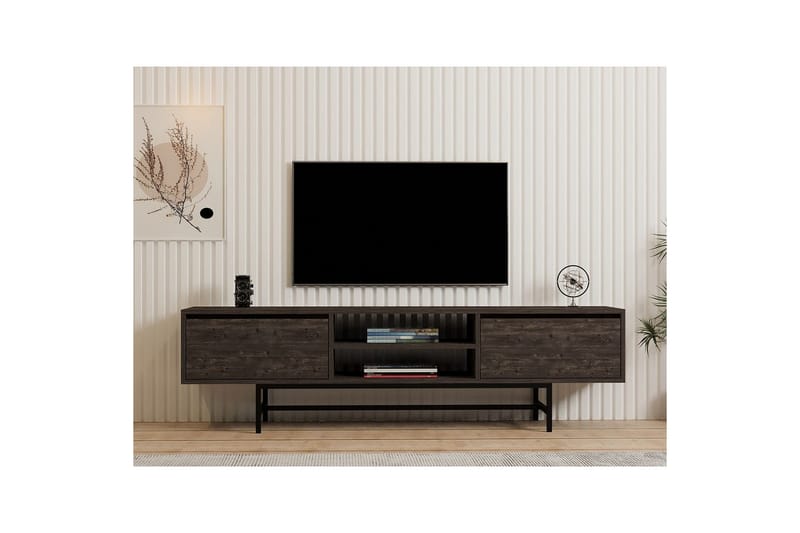 Tauber Tv-bænk 180 cm - Antracit - Møbler - TV borde & mediemøbler - TV-borde
