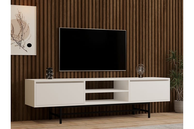Tauber TV-Bord 180 cm - Hvid - TV-borde