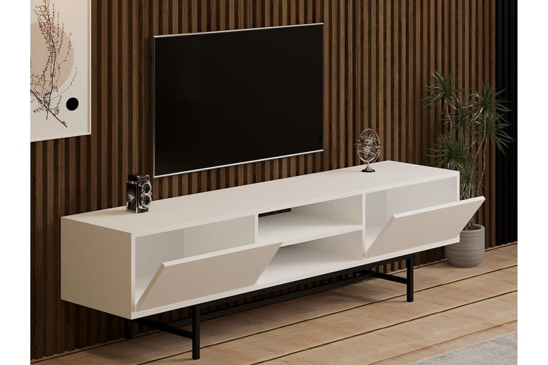 Tauber TV-Bord 180 cm - Hvid - TV-borde