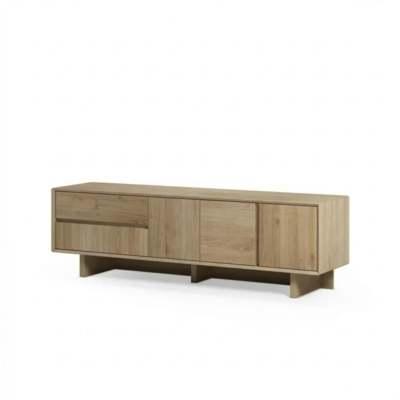 Tavon TV-bænk 180x55x45 cm, Natur eg