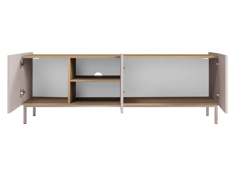 Tavrin TV-bænk 153 cm - Beige - Møbler - TV borde & mediemøbler - TV-borde