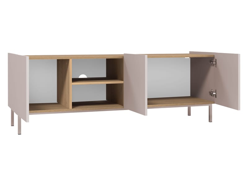 Tavrin TV-bænk 153 cm - Sort - Møbler - TV borde & mediemøbler - TV-borde