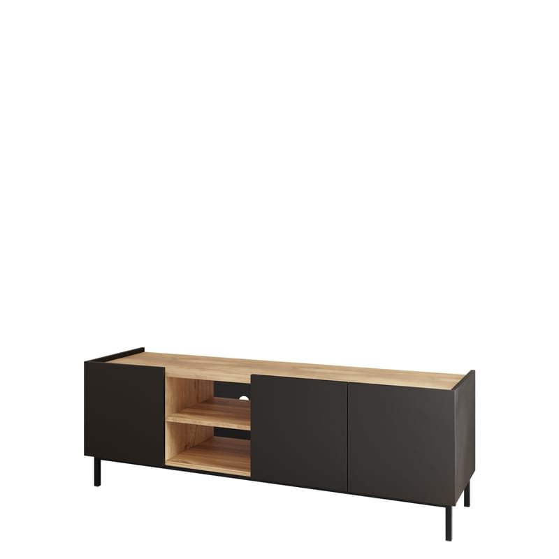 Tavrin TV-bænk 153 cm - Sort - Møbler - TV borde & mediemøbler - TV-borde