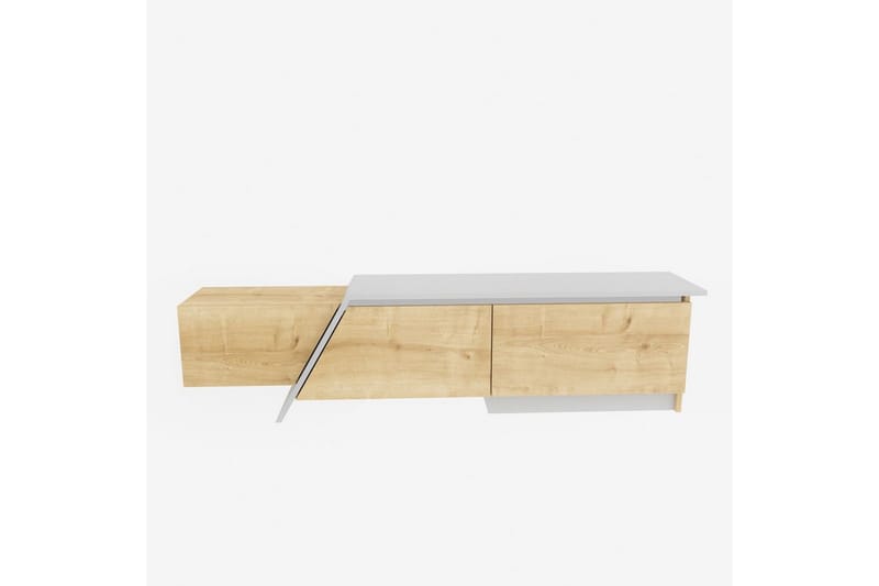 Tavros TV-bænk 180 cm - Eg/Hvid - Møbler - TV borde & mediemøbler - TV-borde