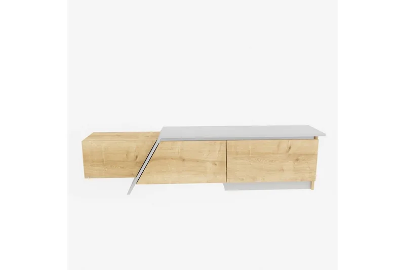 Tavros TV-bænk 180 cm - Eg/Hvid - Møbler - TV borde & mediemøbler - TV-borde