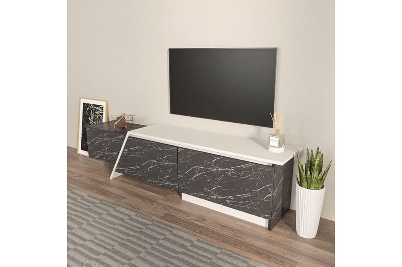 Tavros TV-bænk 180 cm - Grå/Hvid - Møbler - TV borde & mediemøbler - TV-borde