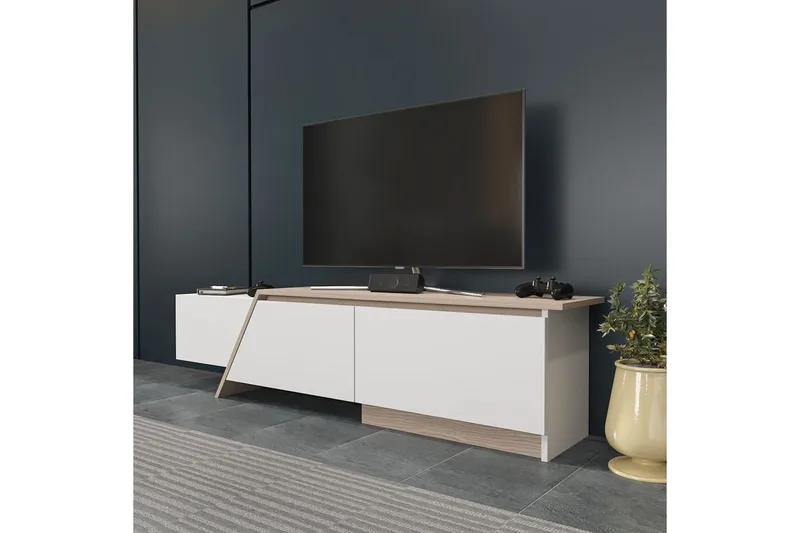 Tavros TV-bænk 180 cm - Hvid - Møbler - TV borde & mediemøbler - TV-borde