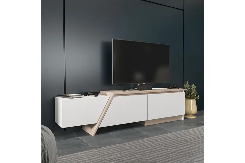 Tavros TV-bænk 180 cm - Hvid - Møbler - TV borde & mediemøbler - TV-borde