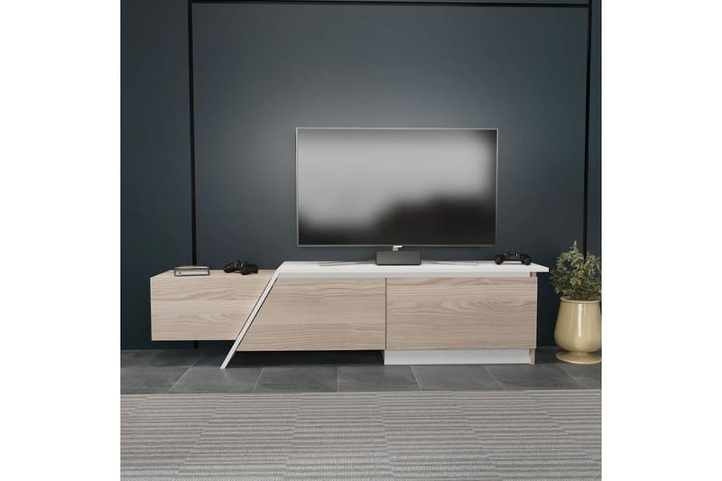 Tavros TV-bænk 180 cm - Rød/Hvid - Møbler - TV borde & mediemøbler - TV-borde