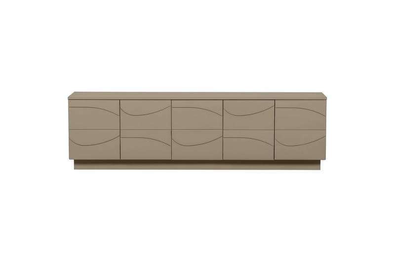 Teo Fritstående Tv-bord 180 cm med Opbevaring i Malet Træ - Beige - Møbler - TV borde & mediemøbler - TV-borde