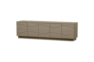 Teo Fritstående Tv-bord 180 cm med Opbevaring i Malet Træ - Beige - Møbler - TV borde & mediemøbler - TV-borde