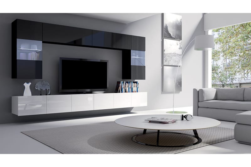 Tessan TV-møbelsæt - Sort / Hvid - Møbler - TV borde & mediemøbler - Tv-møbelsæt