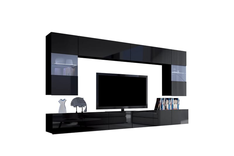 Tessan TV-møbelsæt, Sort