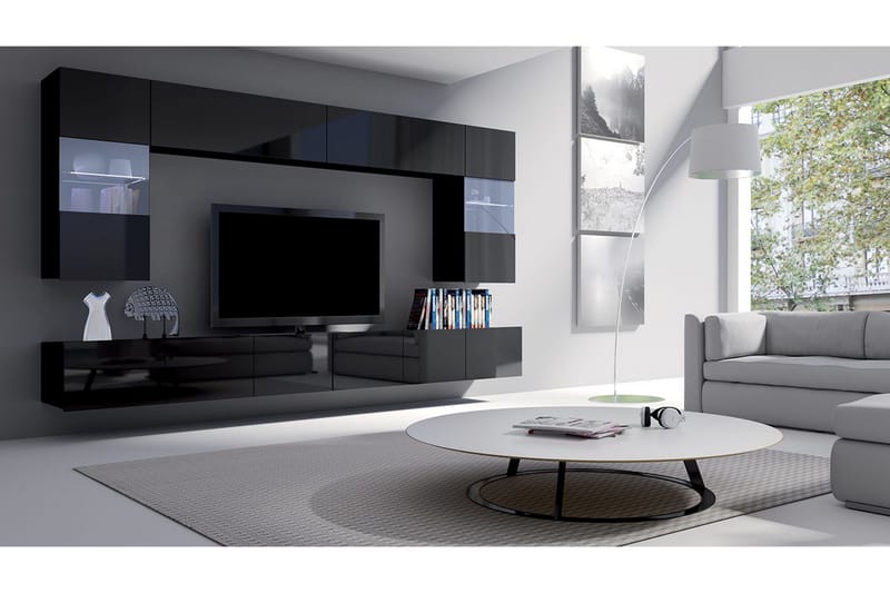 Tessan TV-møbelsæt - Sort - Møbler - TV borde & mediemøbler - Tv-møbelsæt