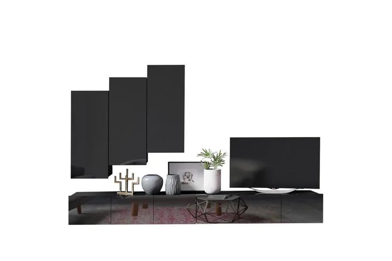 Tessan TV-møbelsæt - Sort - Møbler - TV borde & mediemøbler - Tv-møbelsæt