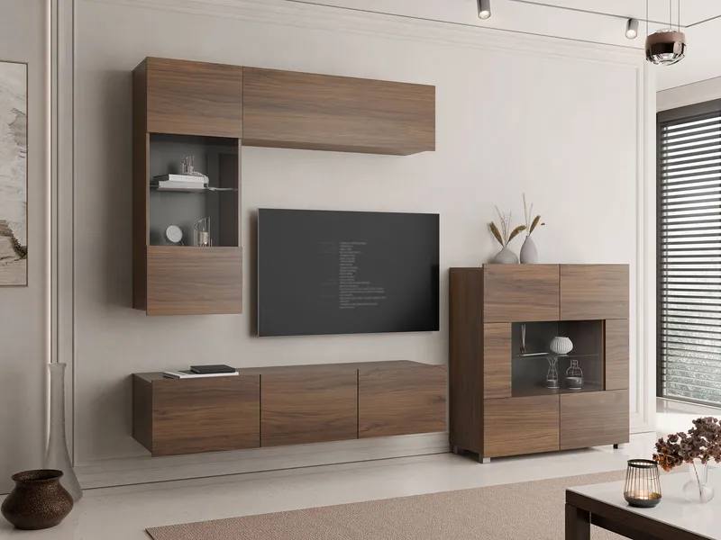 Tessan TV-vægenhed - brun - Møbler - TV borde & mediemøbler - Tv-møbelsæt