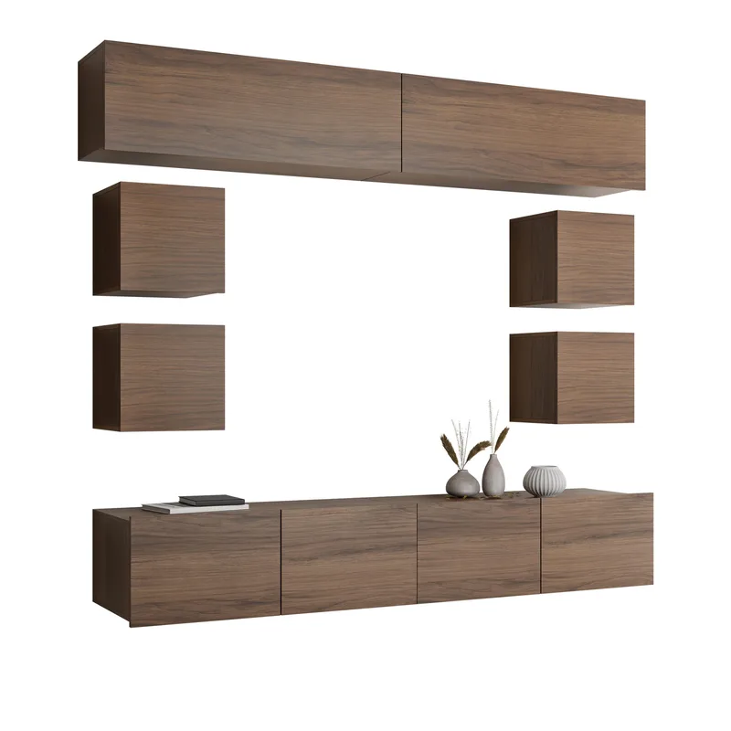 Tessan TV-vægenhed, brun