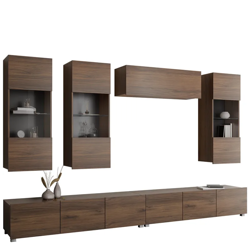 Tessan TV-vægenhed, brun