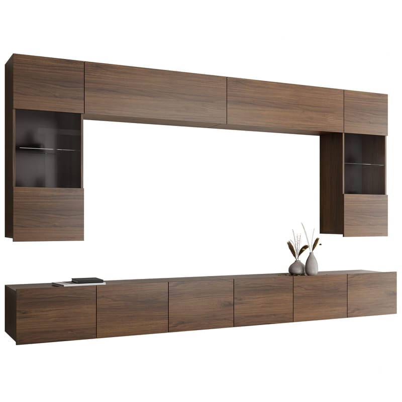 Tessan TV-vægenhed, brun