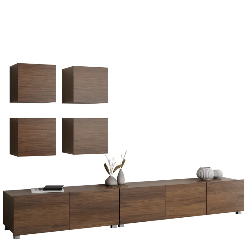 Tessan TV-vægenhed, brun