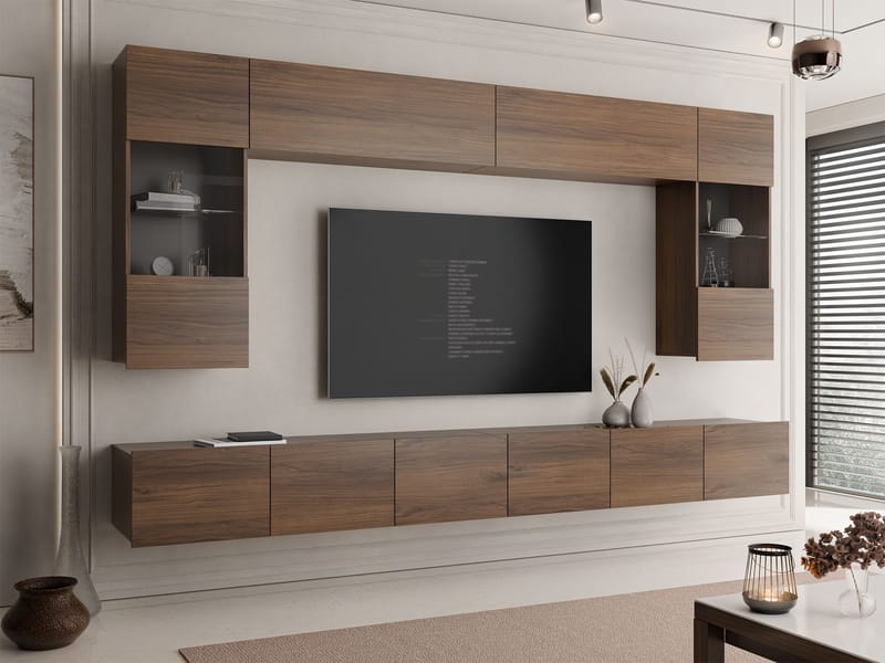 Tessan TV-vægenhed - brun - Møbler - TV borde & mediemøbler - Tv-møbelsæt