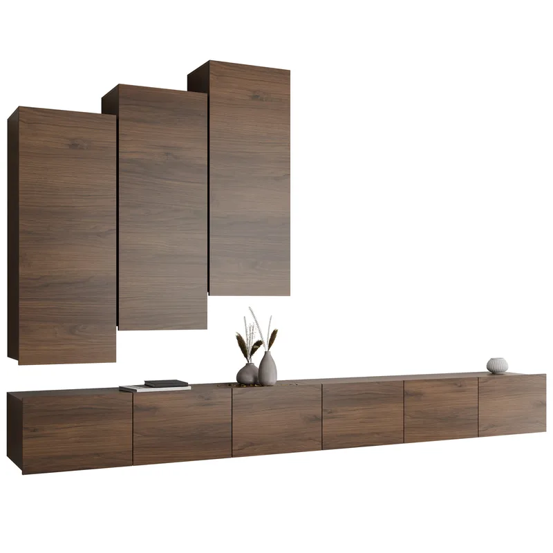 Tessan TV-vægenhed, brun